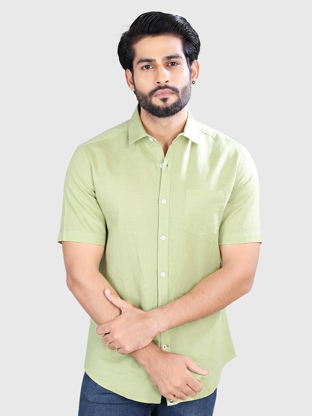 

VASTRADO Men Green Comfort Casual Shirt