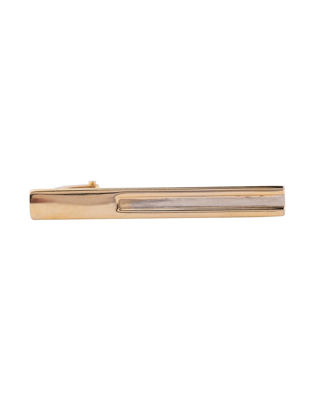 

The Tie Hub Men Gold-Toned Textured Align Tie Bar