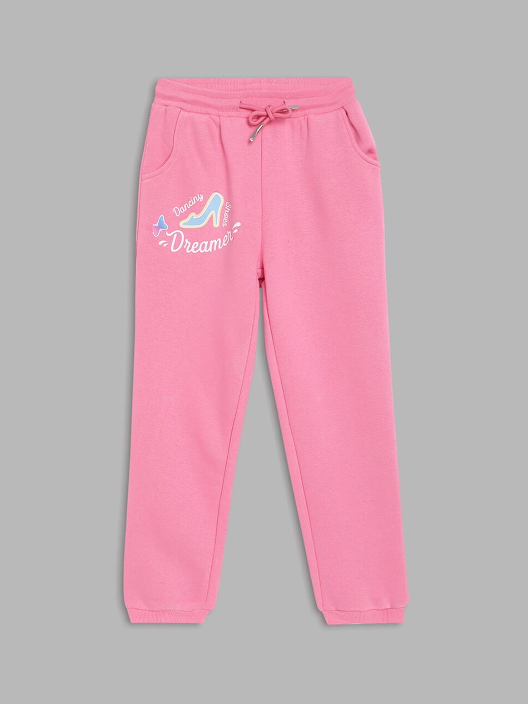 

Blue Giraffe Girls Pink Solid Joggers