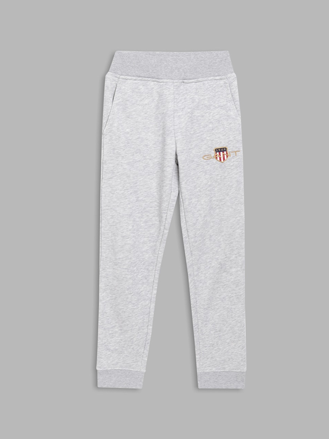 

GANT Boys Grey Solid Cotton Track Pants