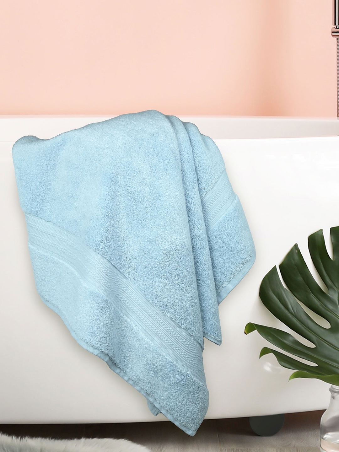 

Trident Blue Solid 600 GSM Bath Towels