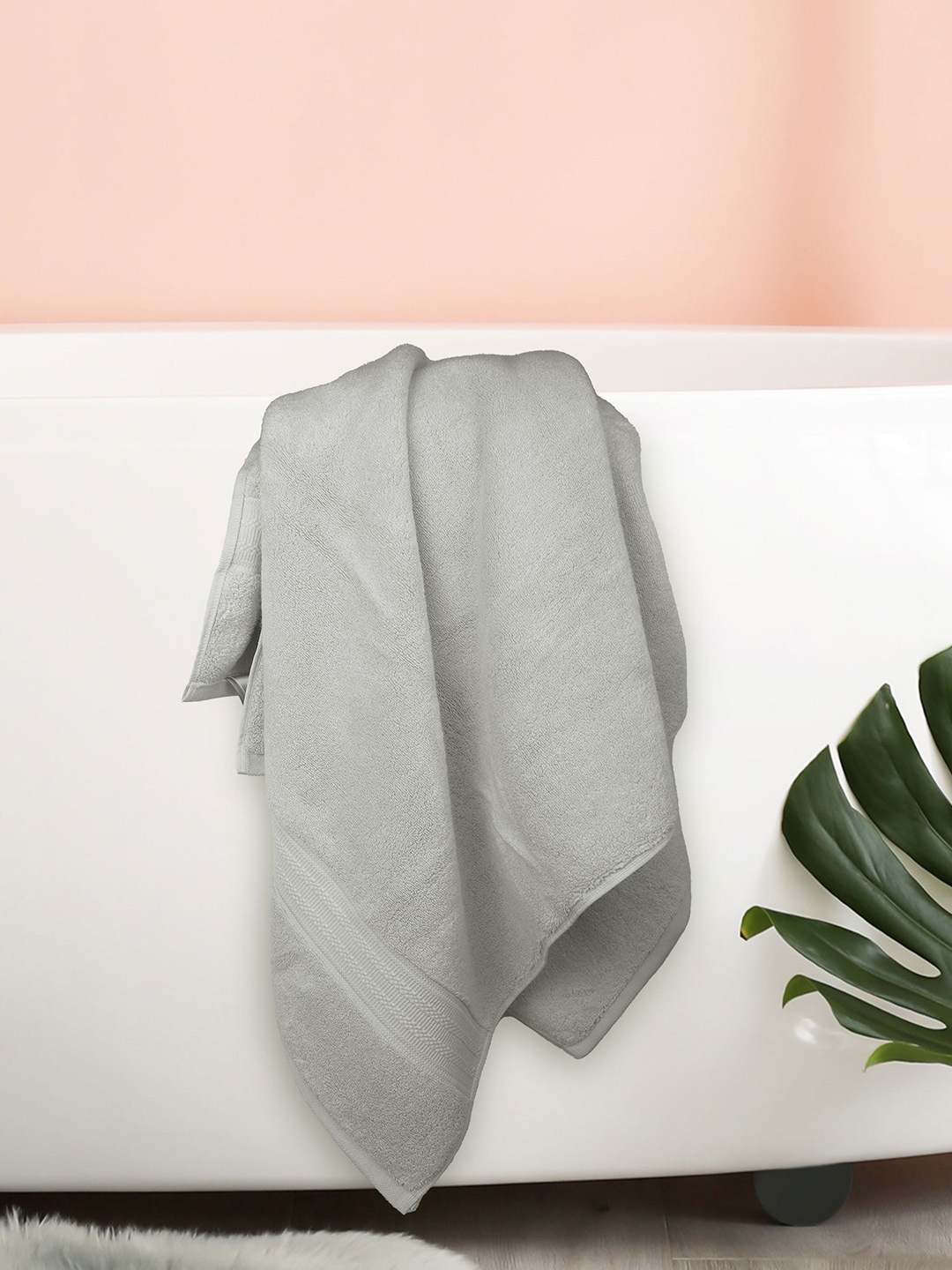 

Trident Grey Solid Bath Towel
