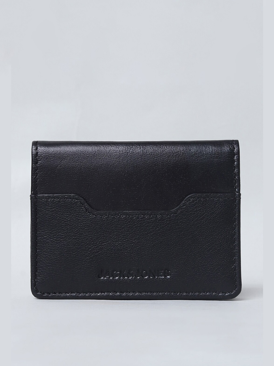 

Jack & Jones Men Black Leather Card Holder