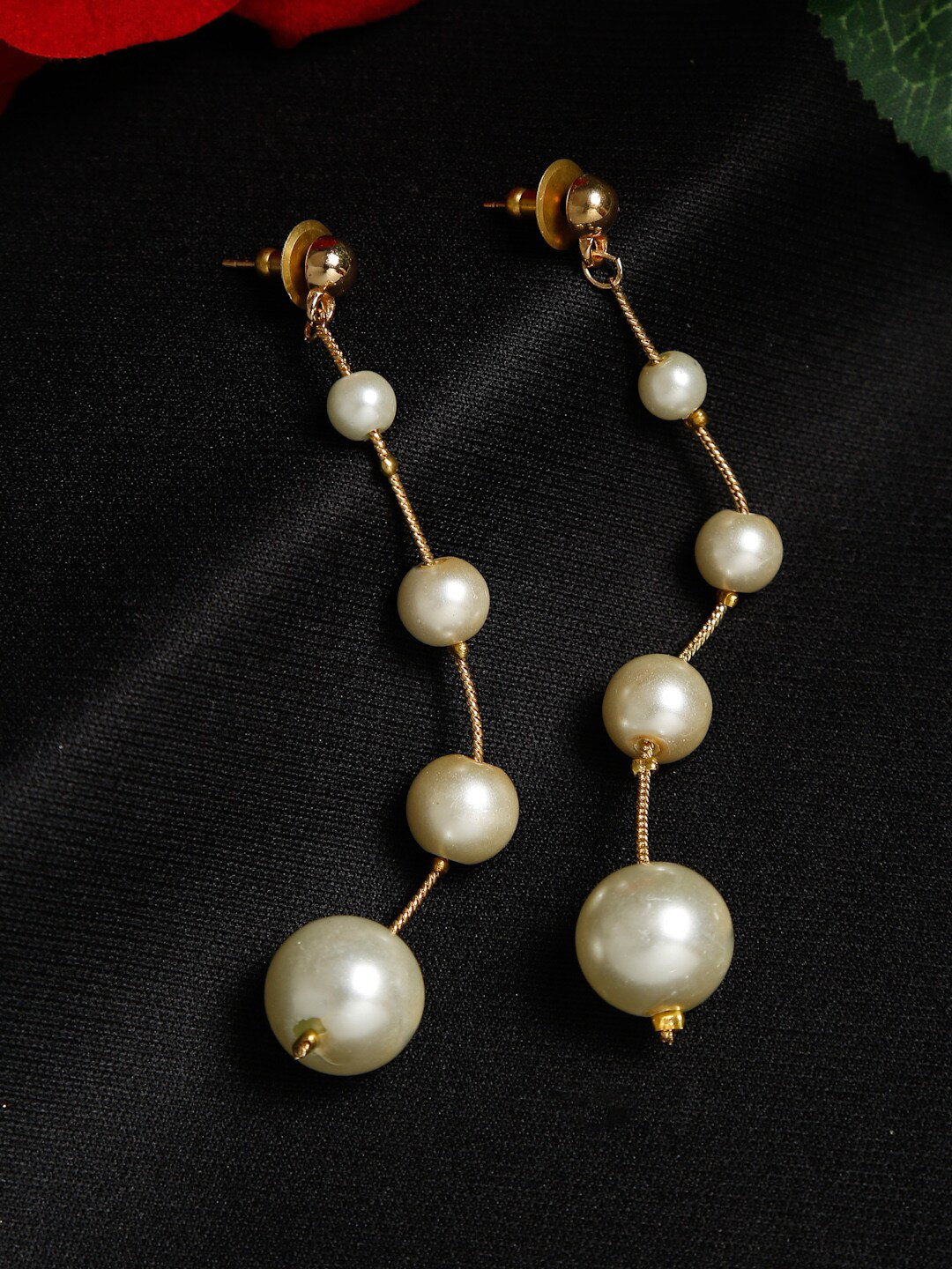 

Madame Rose Gold Rose Gold Plated Contemporary Drop Earrings