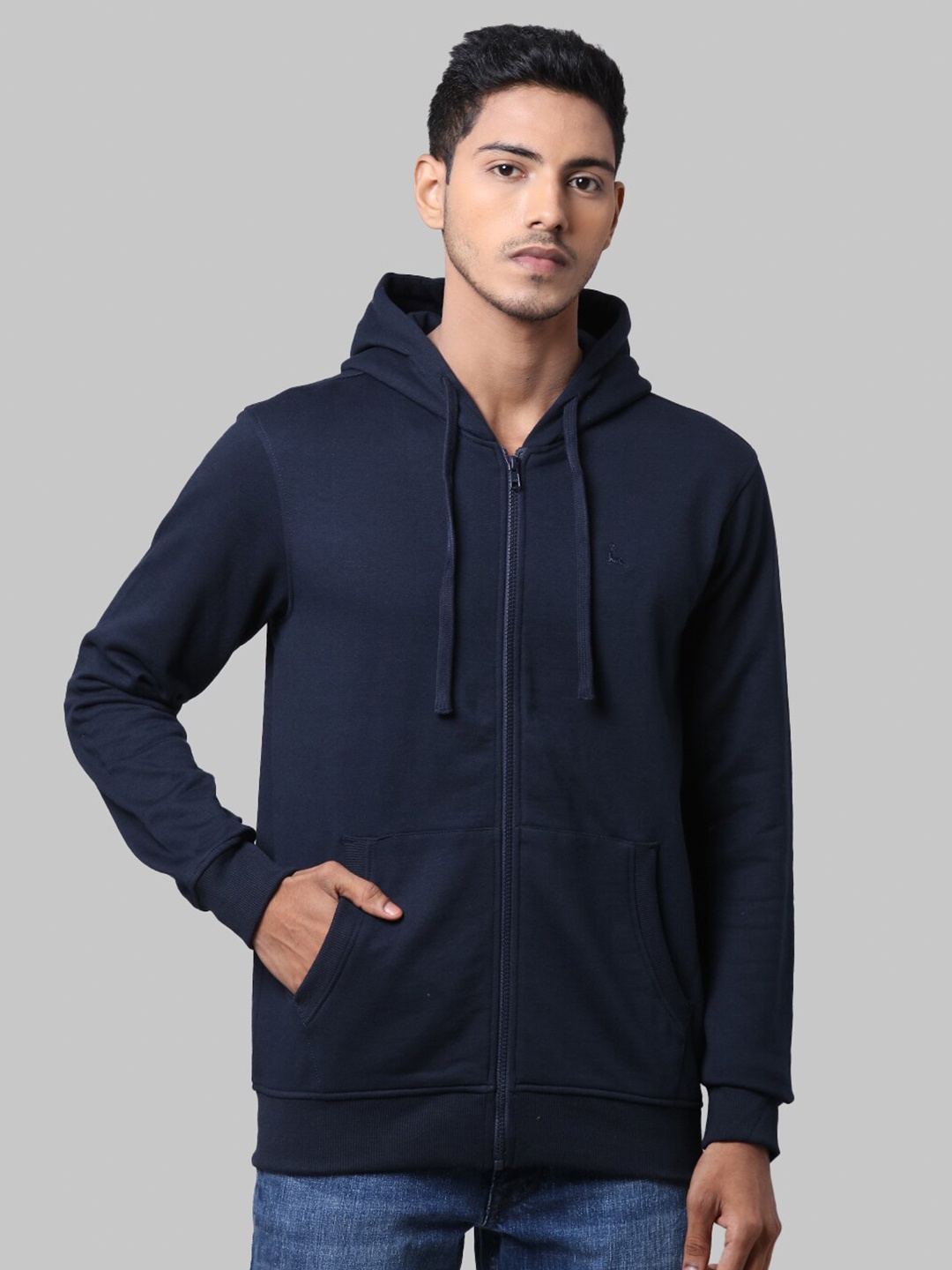 

Parx Men Blue Cotton Sweatshirt, Navy blue