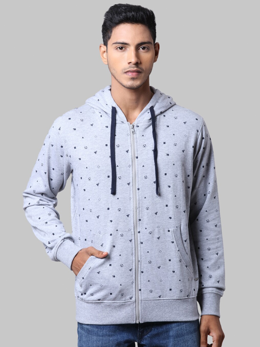 

Parx Men Grey Printed Sweatshirt