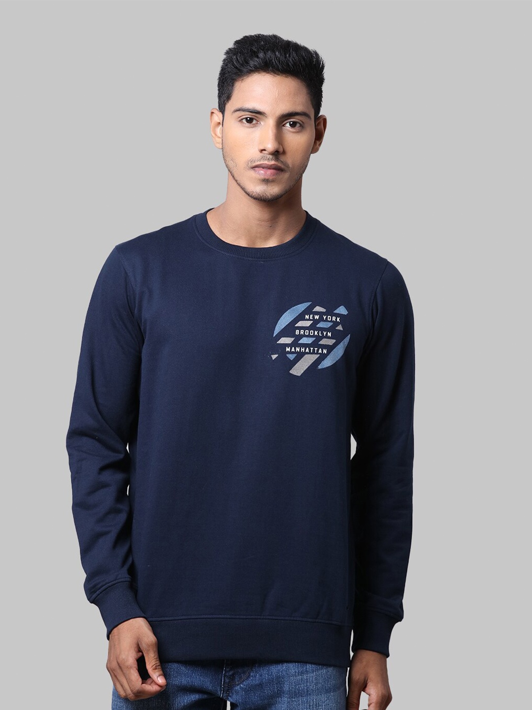 

Parx Men Blue Printed Sweatshirt