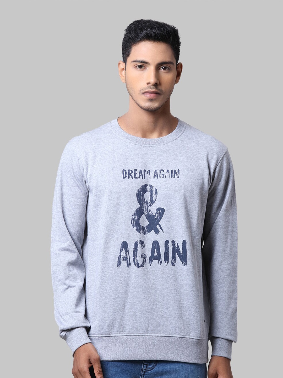 

Parx Men Grey Printed Sweatshirt