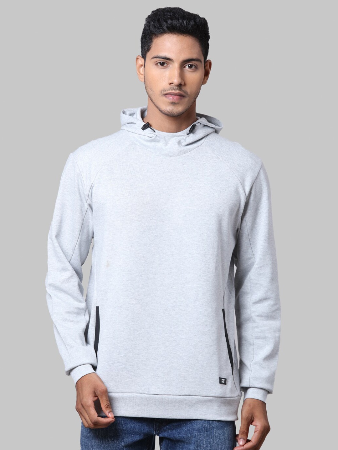 

Parx Men Grey Hooded Sweatshirt