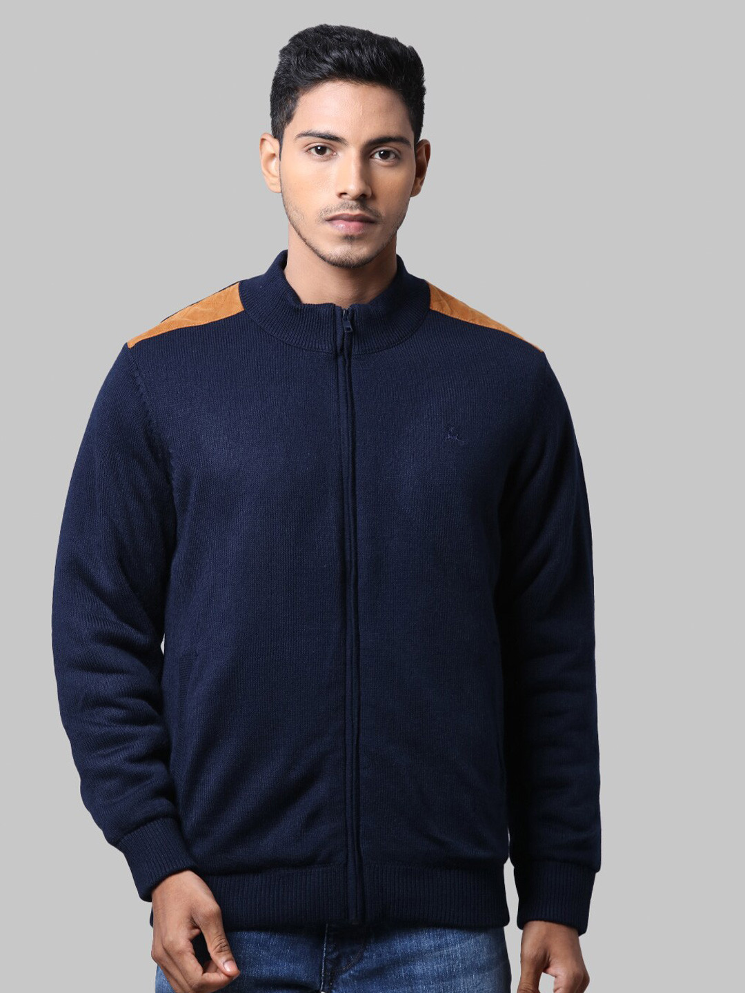 

Parx Men Blue Solid Pullover