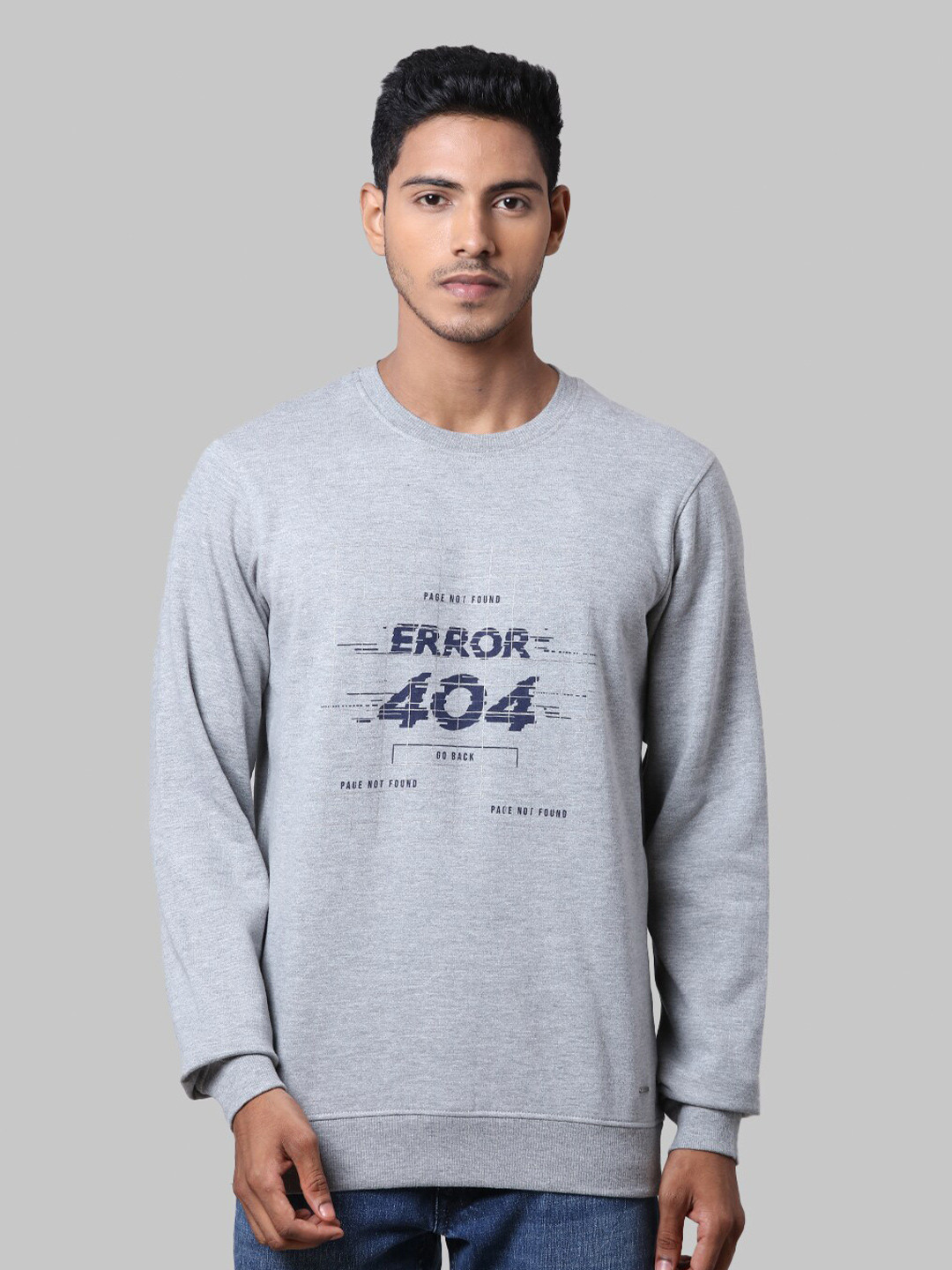 

Parx Men Grey Printed Sweatshirt