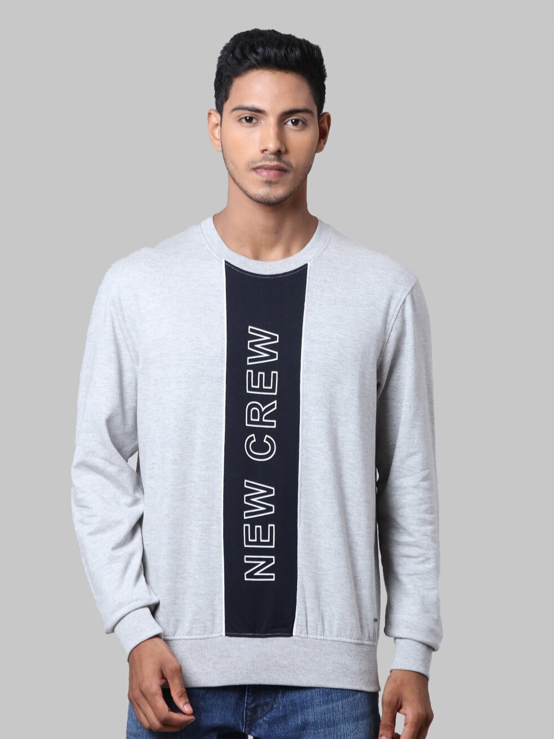 

Parx Men Grey Printed Sweatshirt