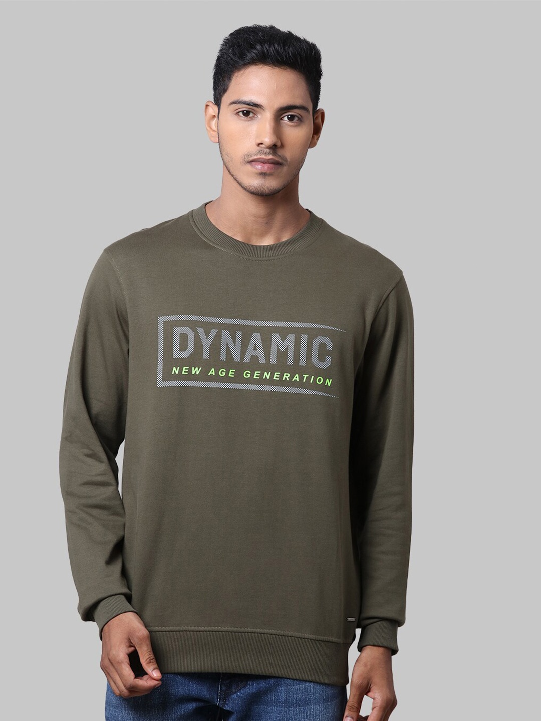 

Parx Men Green Printed Sweatshirt