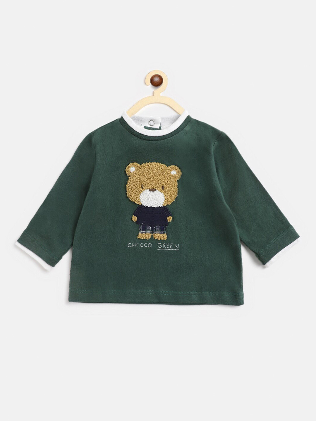

Chicco Boys Olive Green Pure Cotton T-shirt