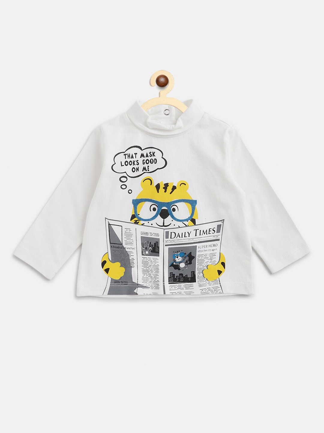

Chicco Boys White Printed Pure Cotton T-shirt