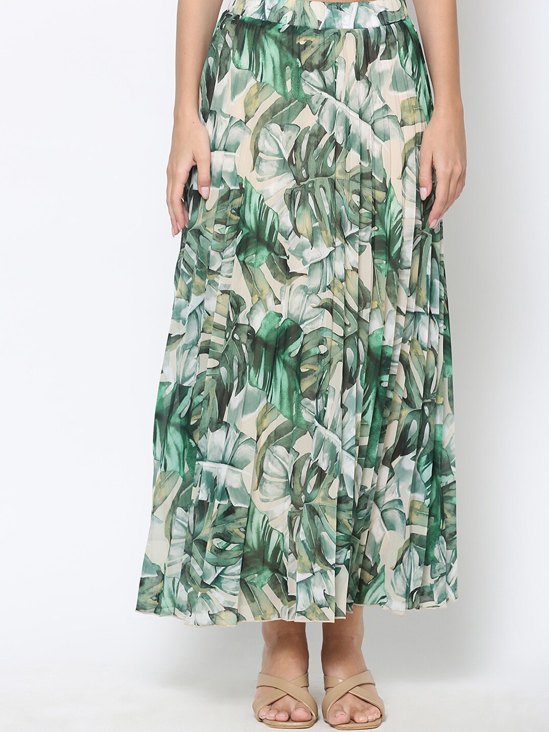 

DRIRO Tropical Printed Skirt, Green