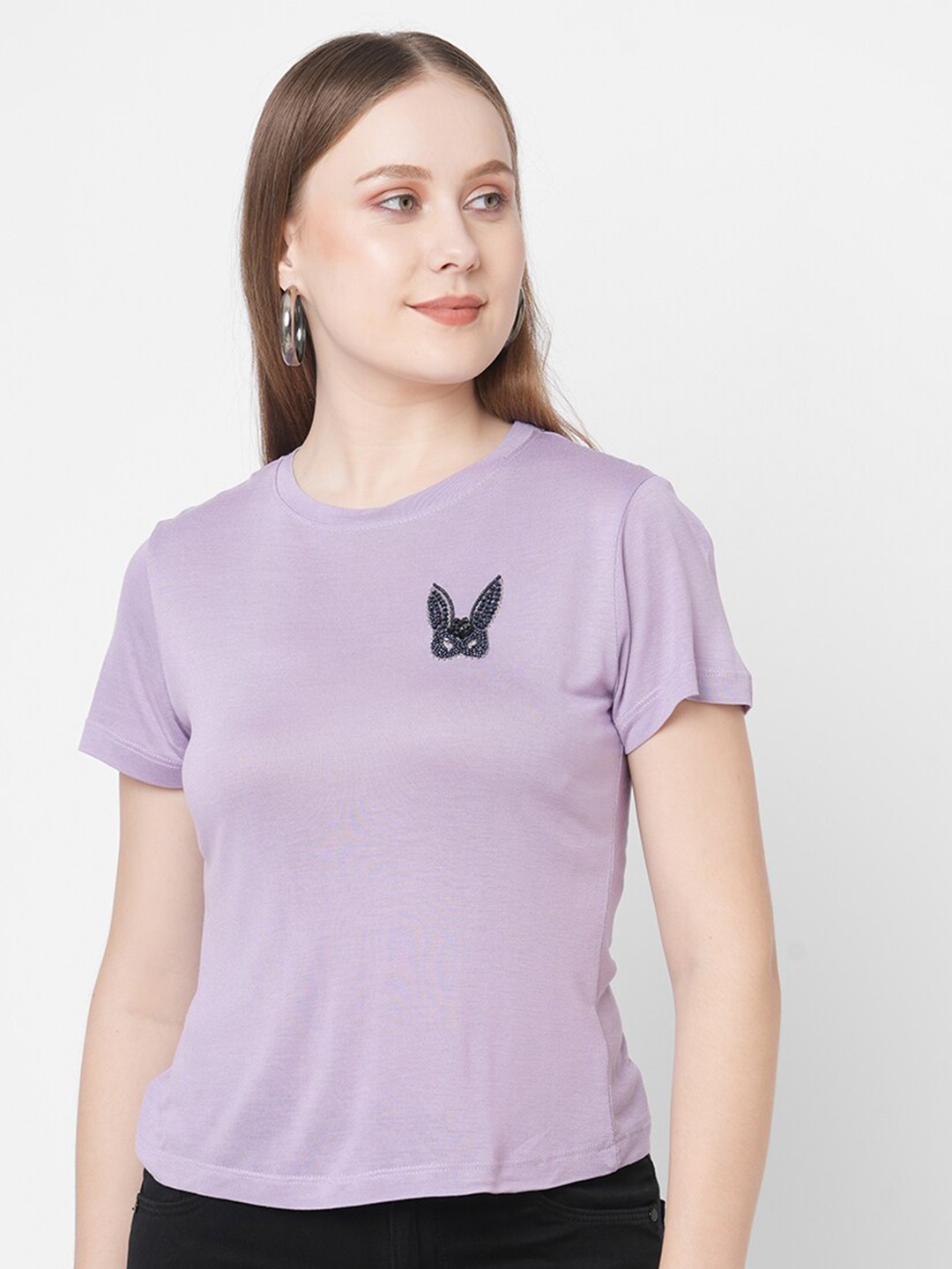 

MISH Women Lavender T-shirt