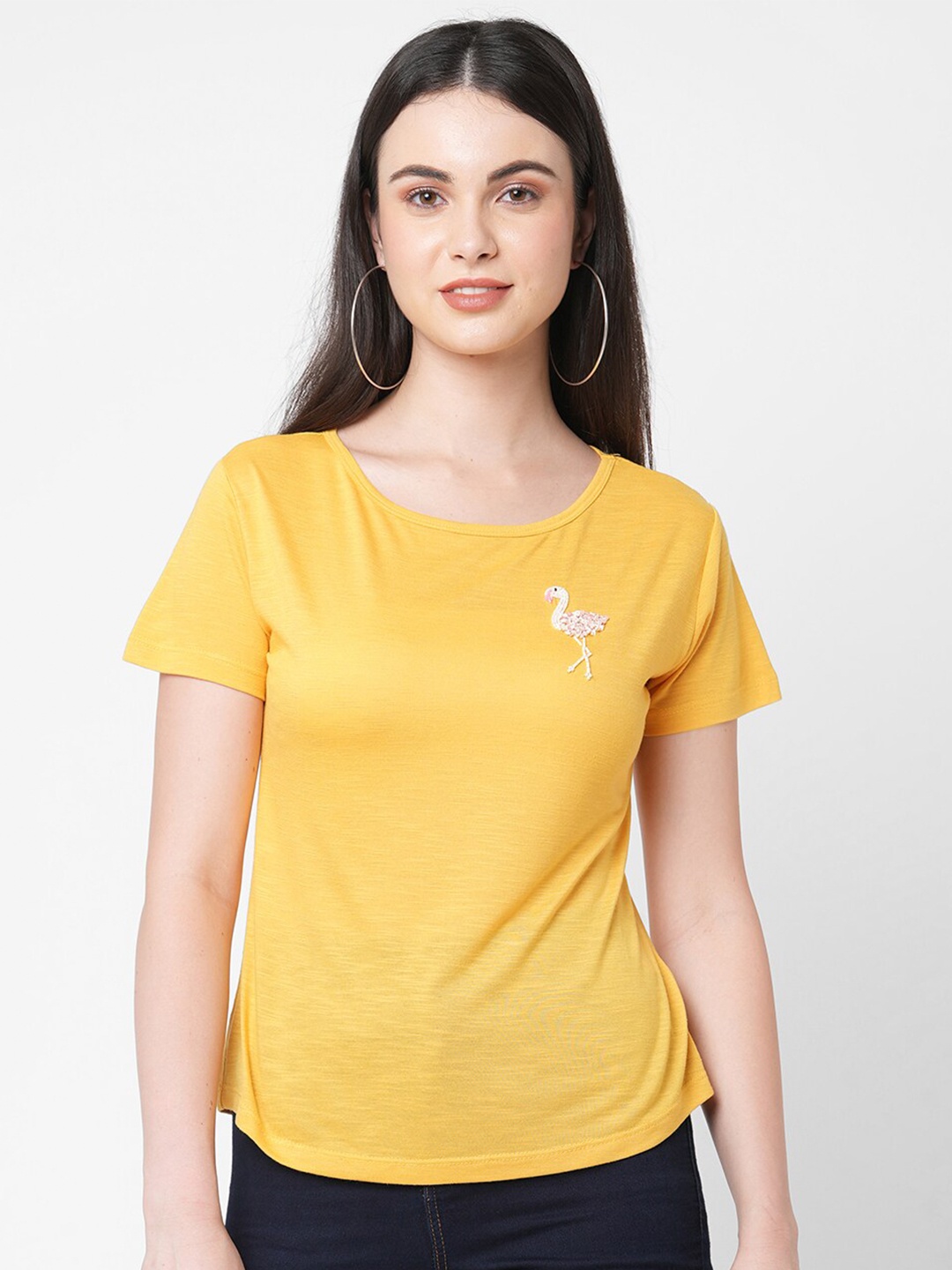 

MISH Women Yellow T-shirt