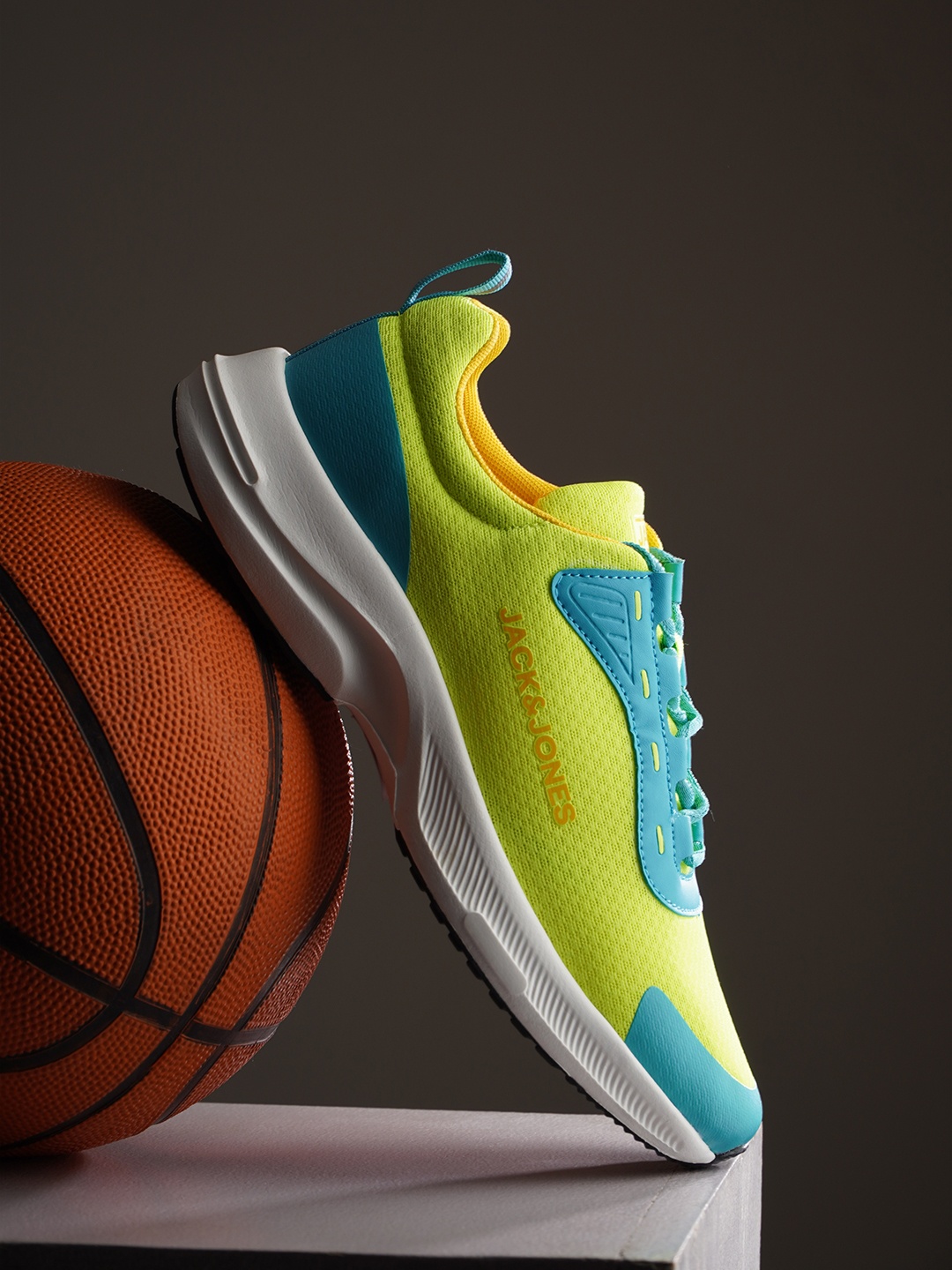 

Jack & Jones Men Lime Green Colourblocked Sneakers