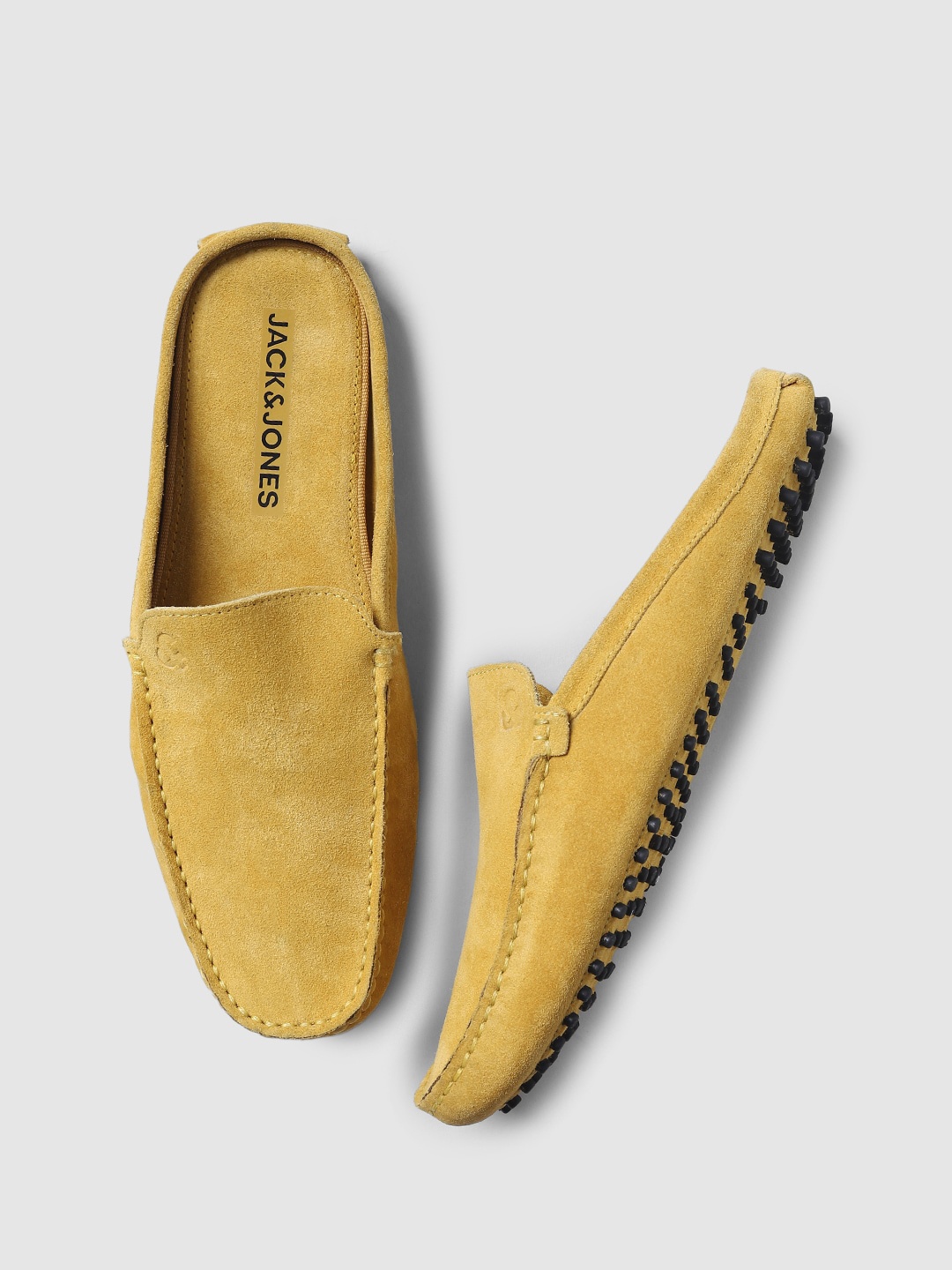 

Jack & Jones Men Yellow Leather Mules