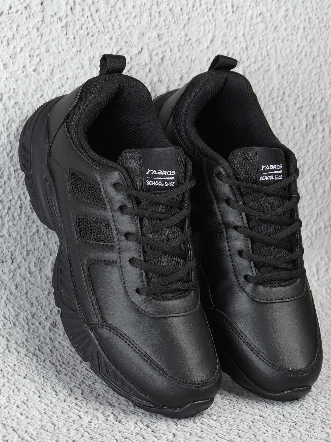 

ABROS Men Schooler School Shoes, Black