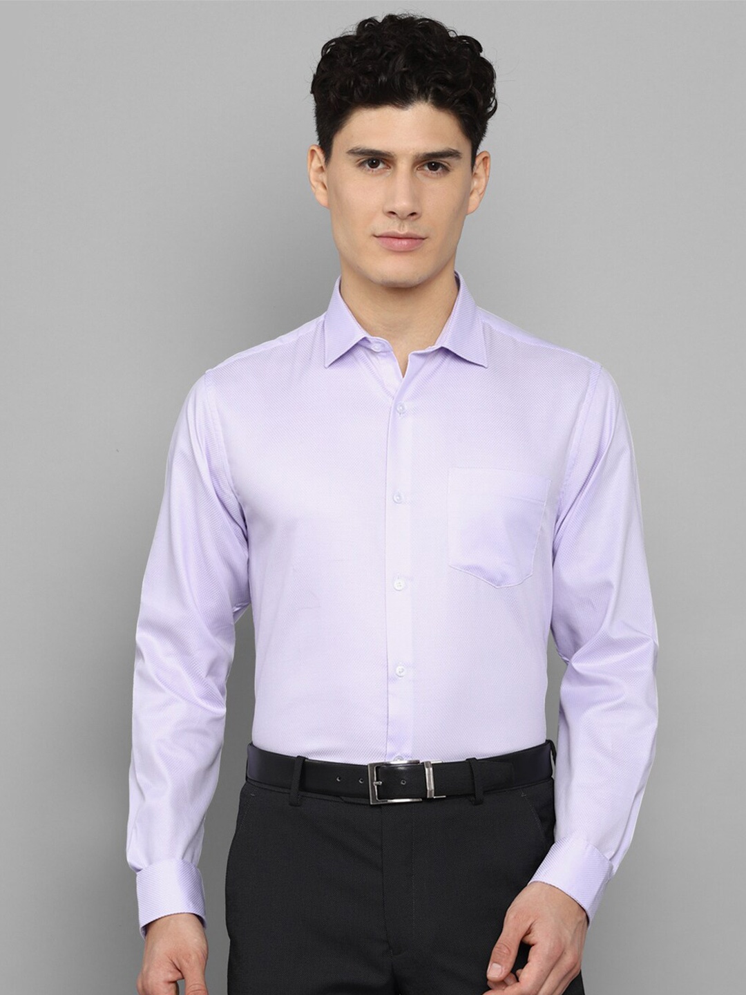 

Allen Solly Men Purple Slim Fit Pure Cotton Formal Shirt