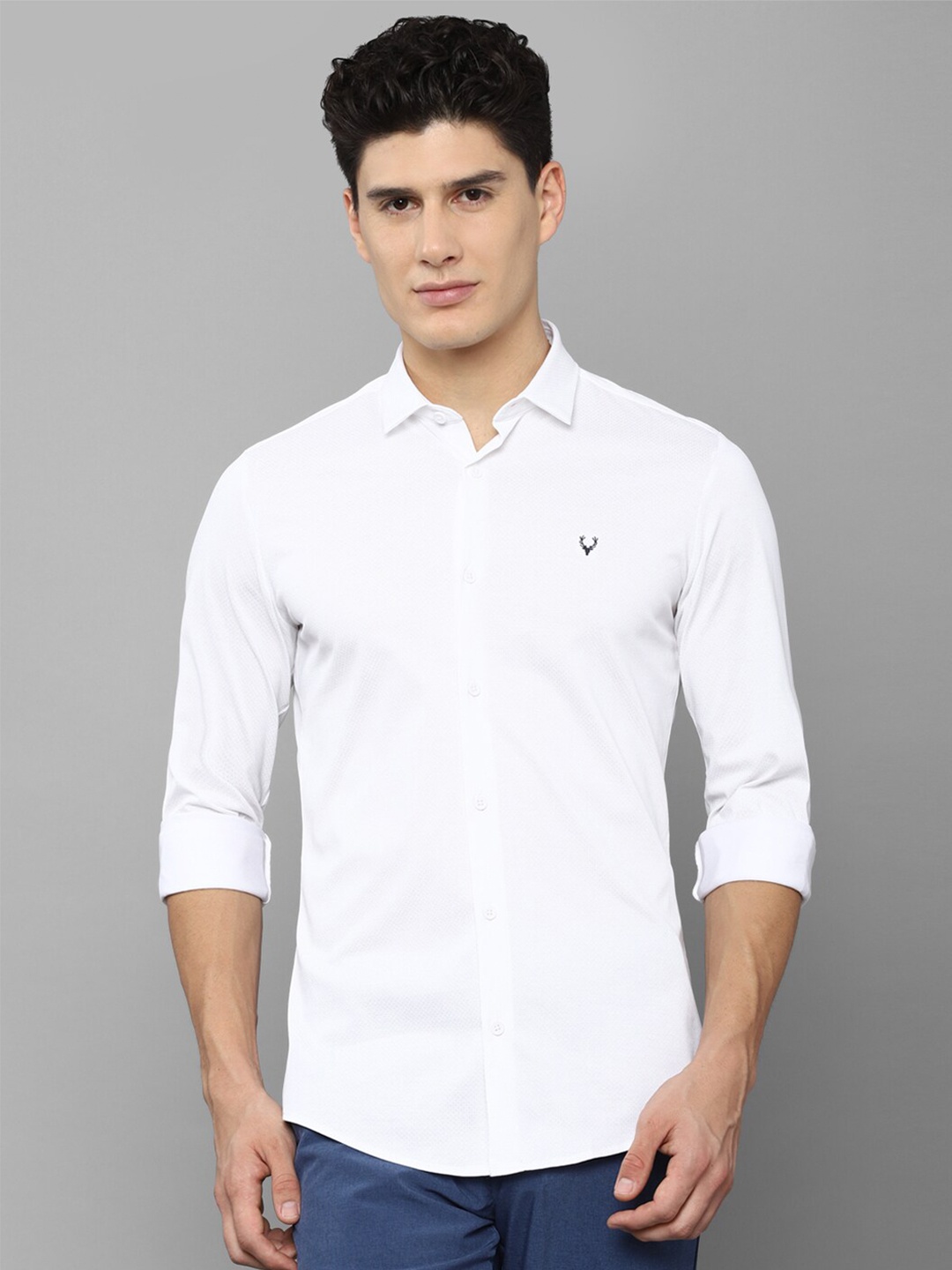 

Allen Solly Men White Slim Fit Pure Cotton Formal Shirt