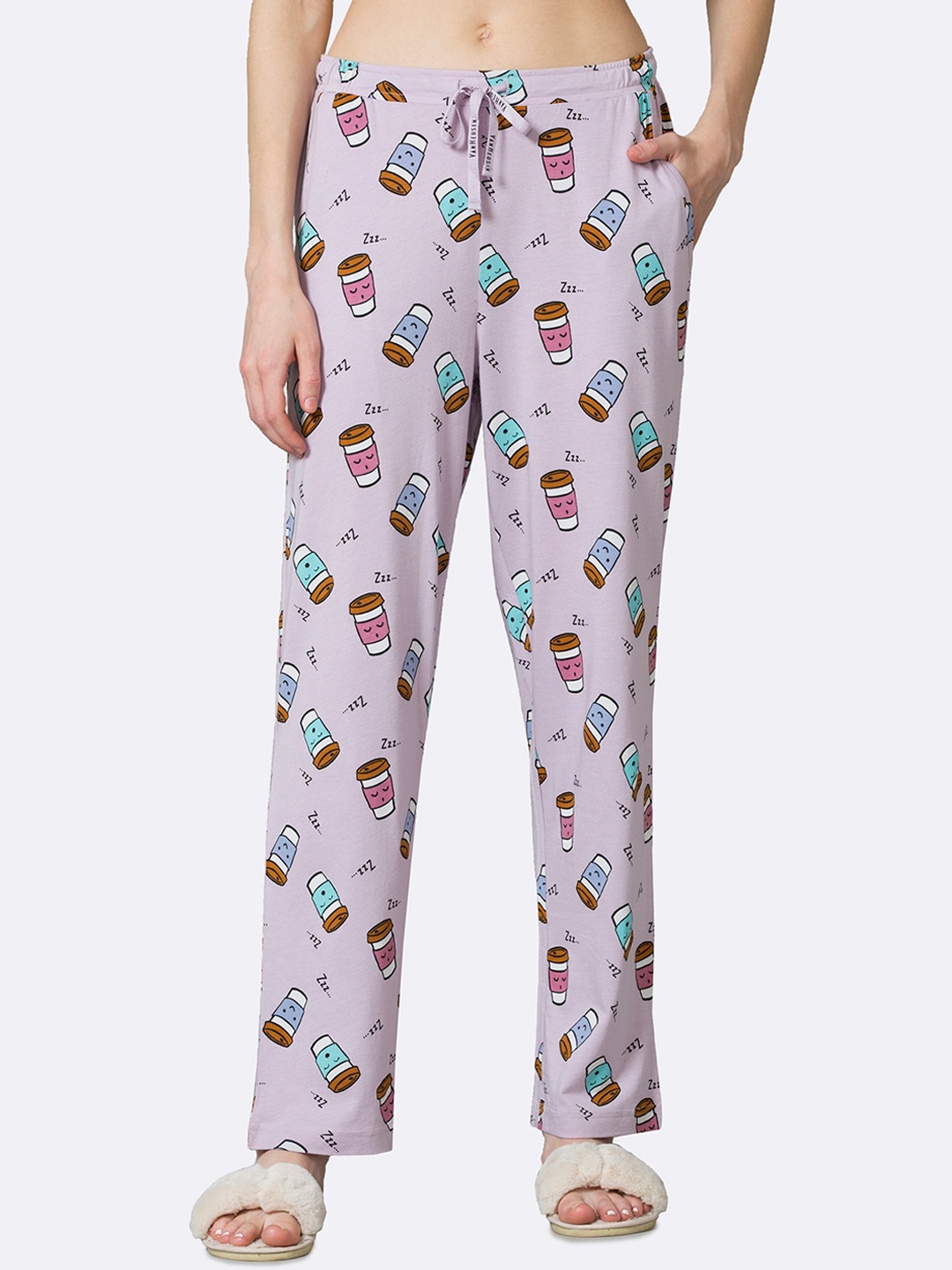 

Van Heusen Women Printed Superior Drape Ultra Soft Lounge Pants, Purple