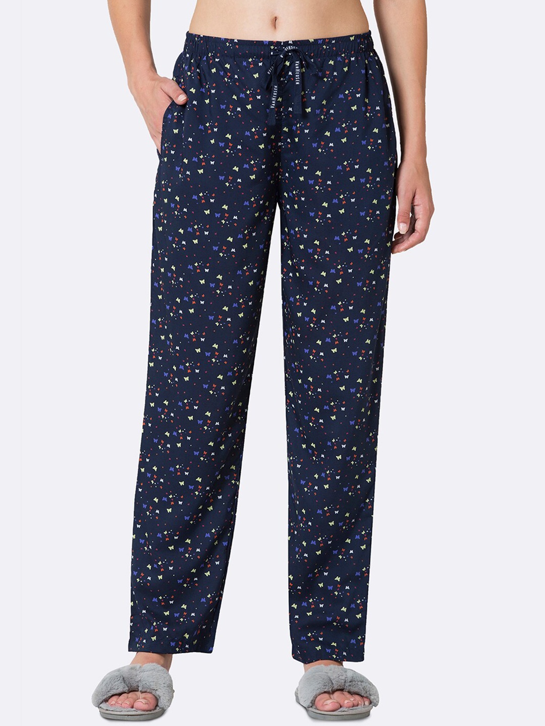 

Van Heusen Women Printed Lounge Pants, Navy blue