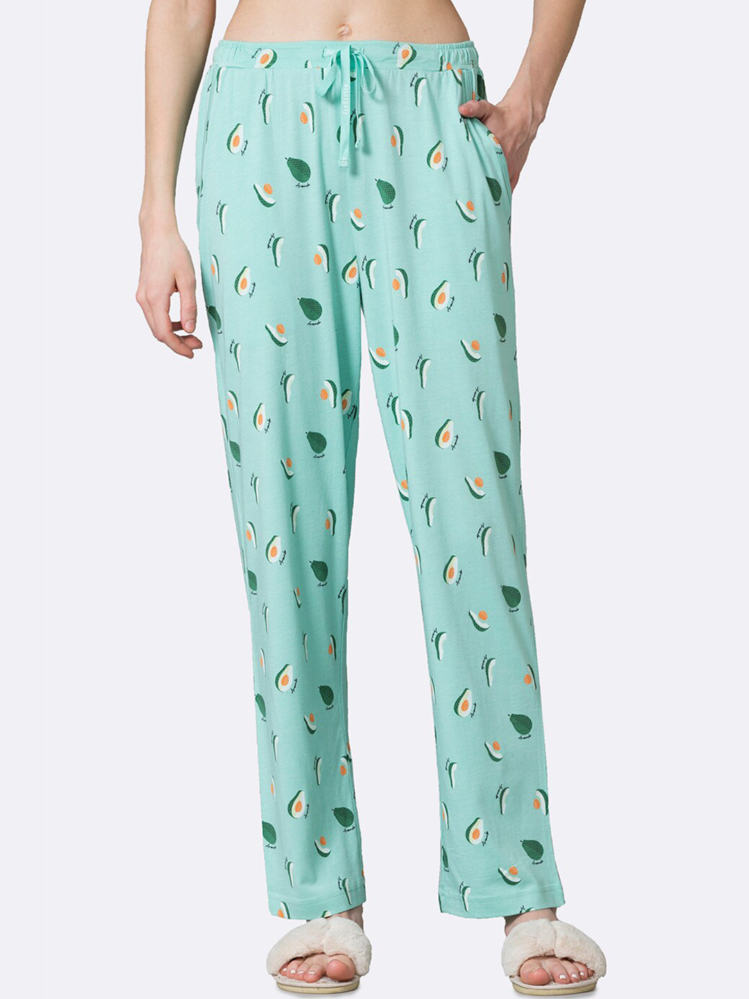 

Van Heusen Women Avocado Printed Lounge Pants, Green