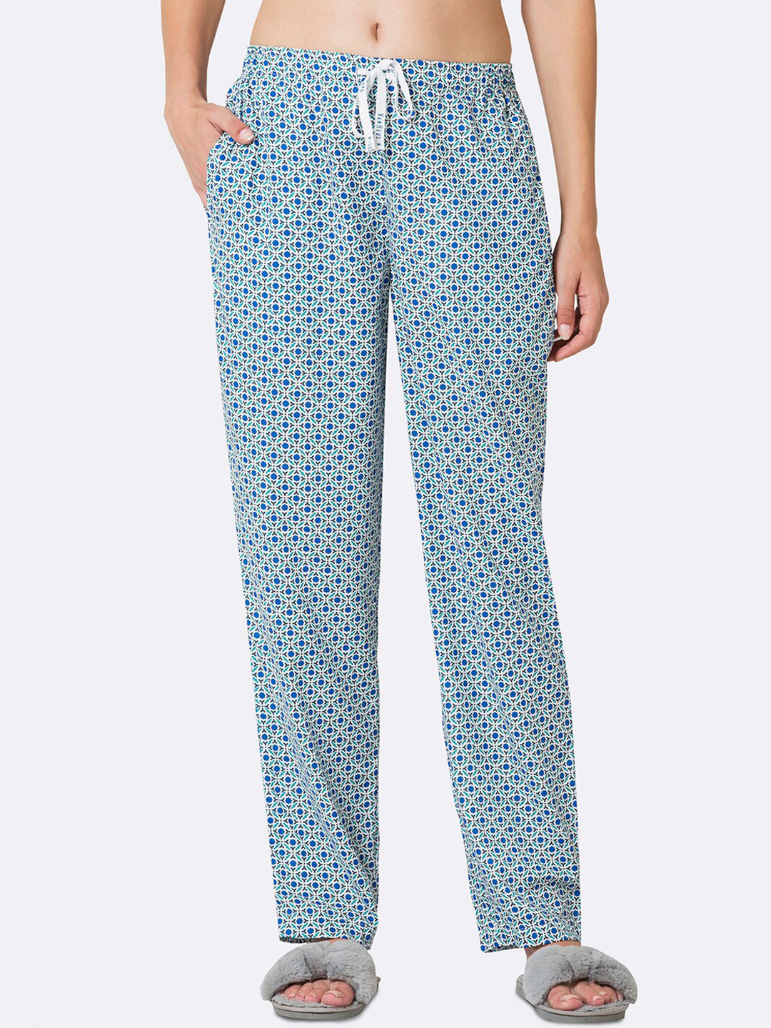 

Van Heusen Women Printed Modal Lounge Pants, Blue