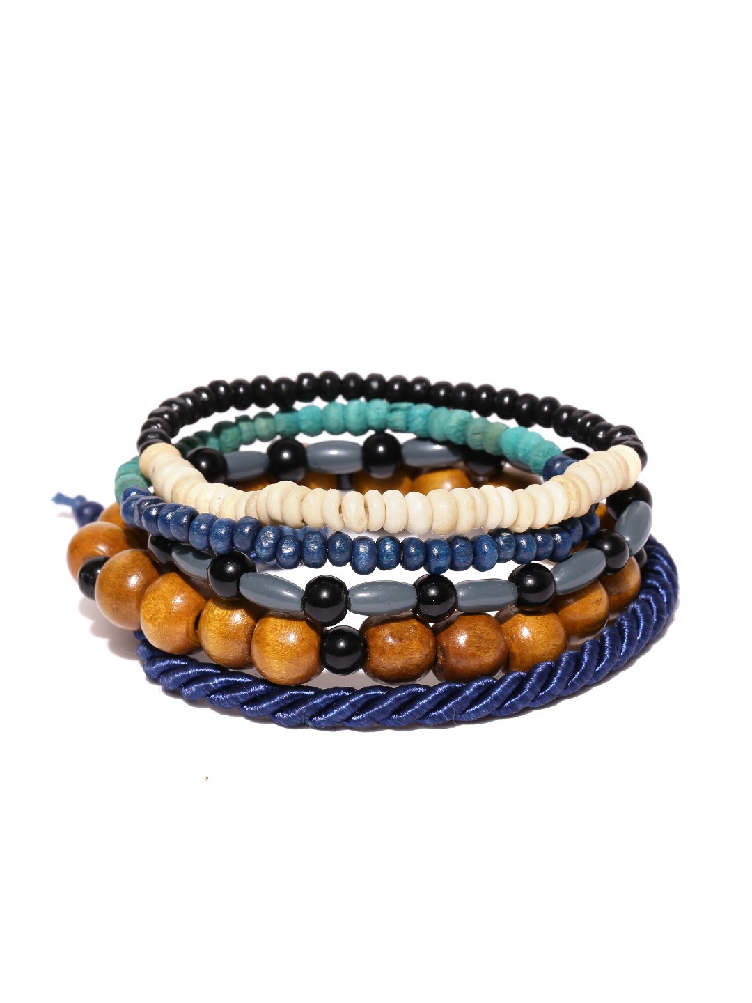 

Blueberry Men Set of 5 Bracelets, Multi
