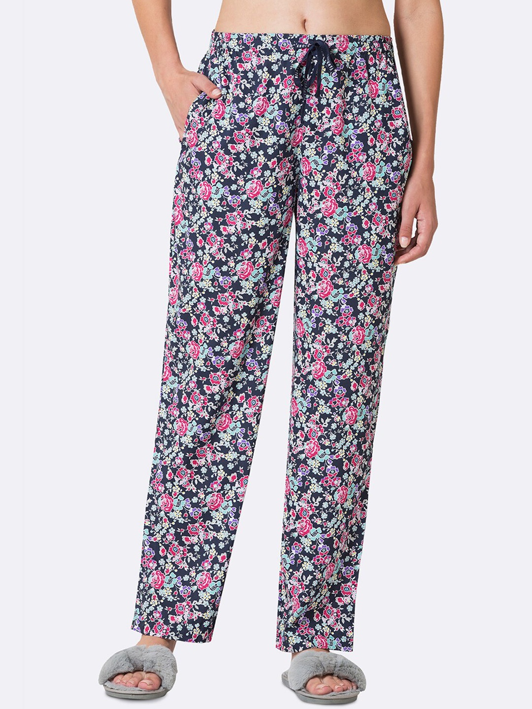 

Van Heusen Women Printed Lounge Pants, Navy blue