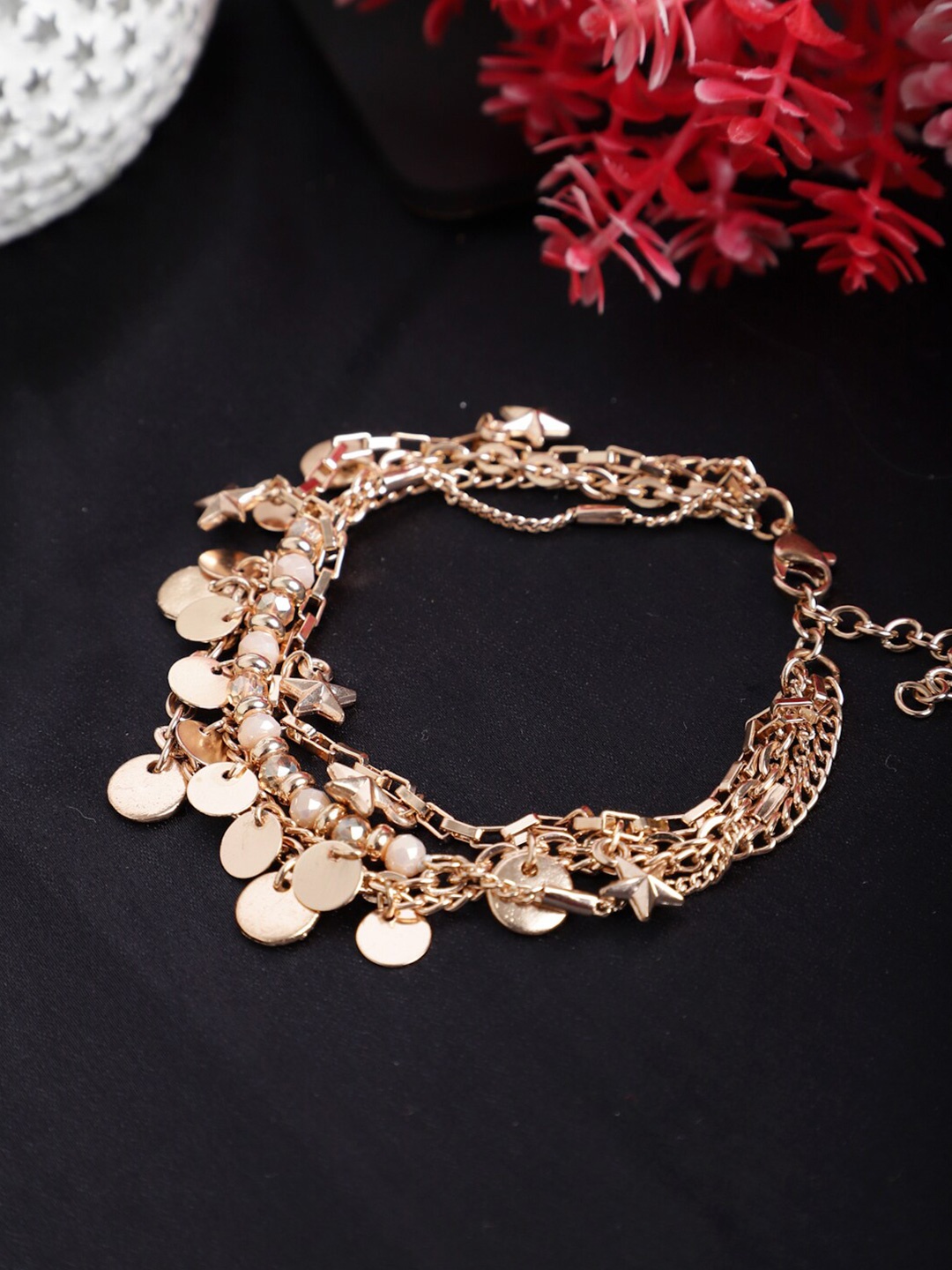 

Madame Women Rose Gold-Plated Alloy Multistrand Bracelet