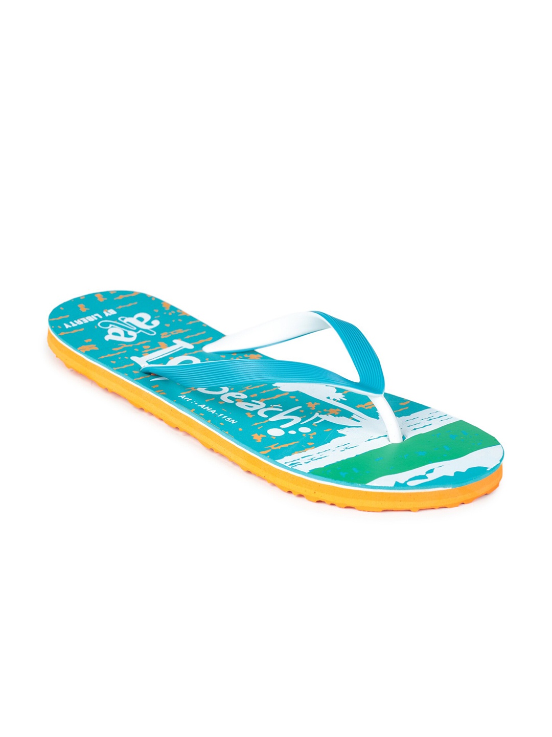 

Liberty Women Green & White Printed Thong Flip-Flops