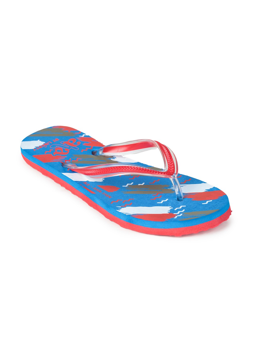 

Liberty Women Red & Blue Printed Thong Flip-Flops