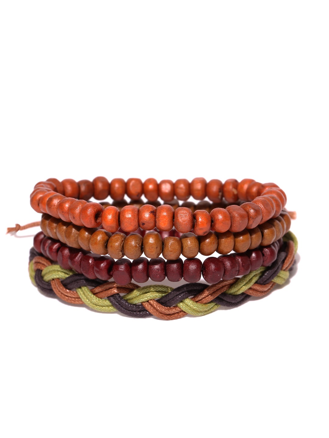

Blueberry Men Set of 4 Handcrafted Bracelets, Brown