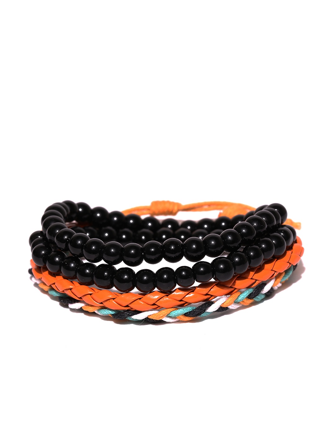 

Blueberry Men Set of 3 Handcrafted Bracelets, Black