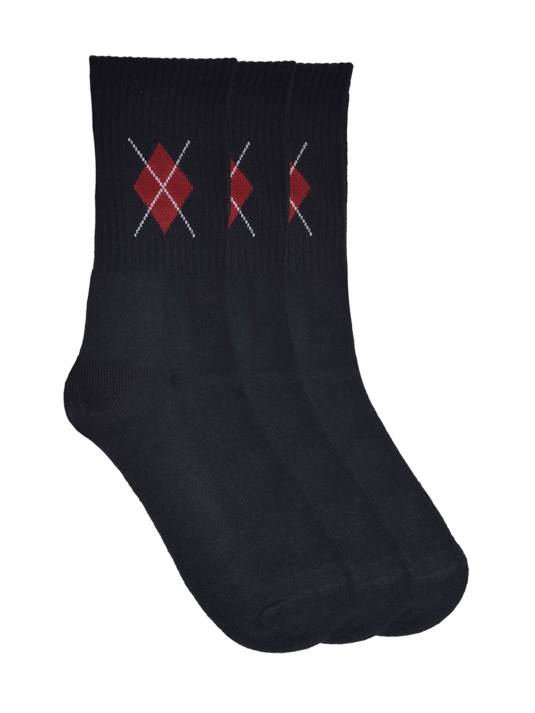 

MARC Men Set Of 3 Above Ankle-Length Socks, Black