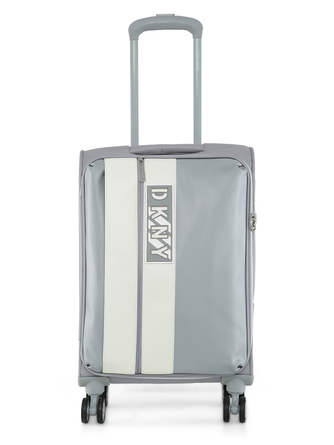 

DKNY INSTINCT Grey Solid Soft-Sided Cabin Trolley Suitcase
