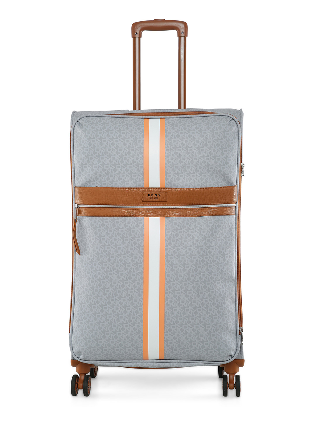 

DKNY SIGNATURE STRIPE Storm Grey Color Polyester Material Soft 29" Large Size Trolley