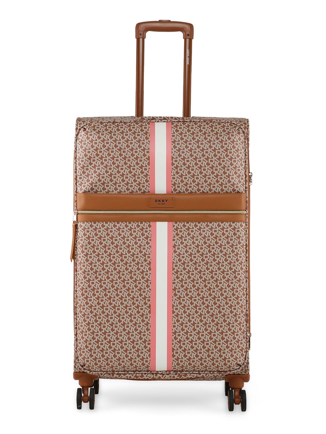 

DKNY Maroon Printed Soft-Sided Large Trolley Suitcase