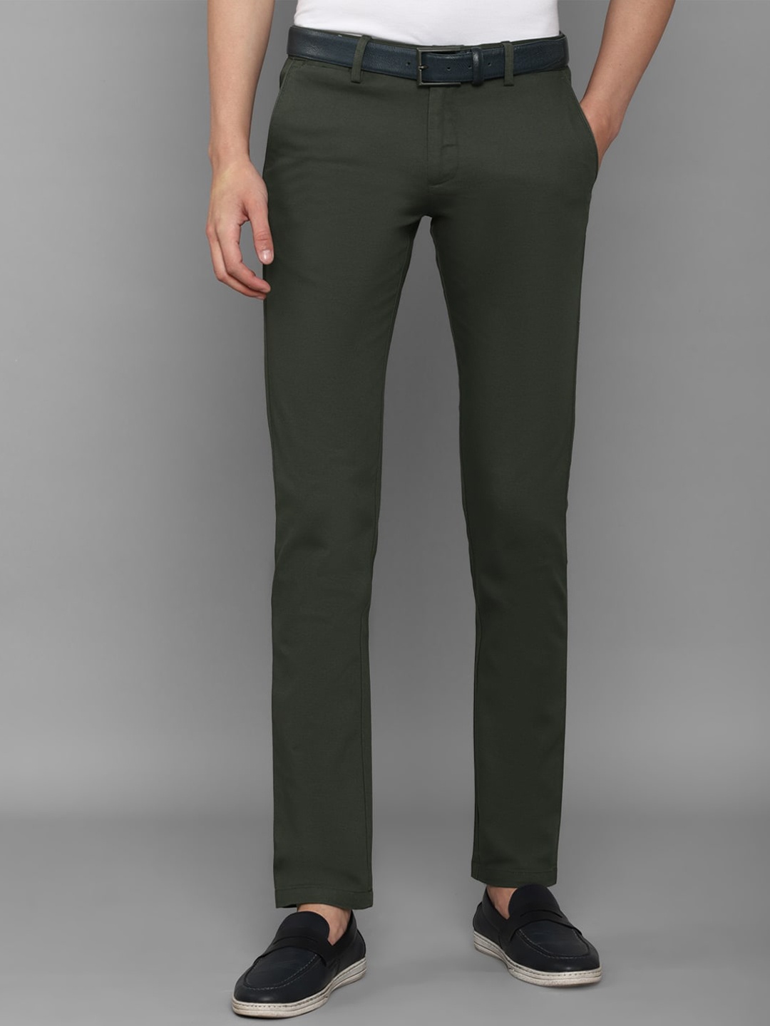 

Allen Solly Men Green Slim Fit Trousers