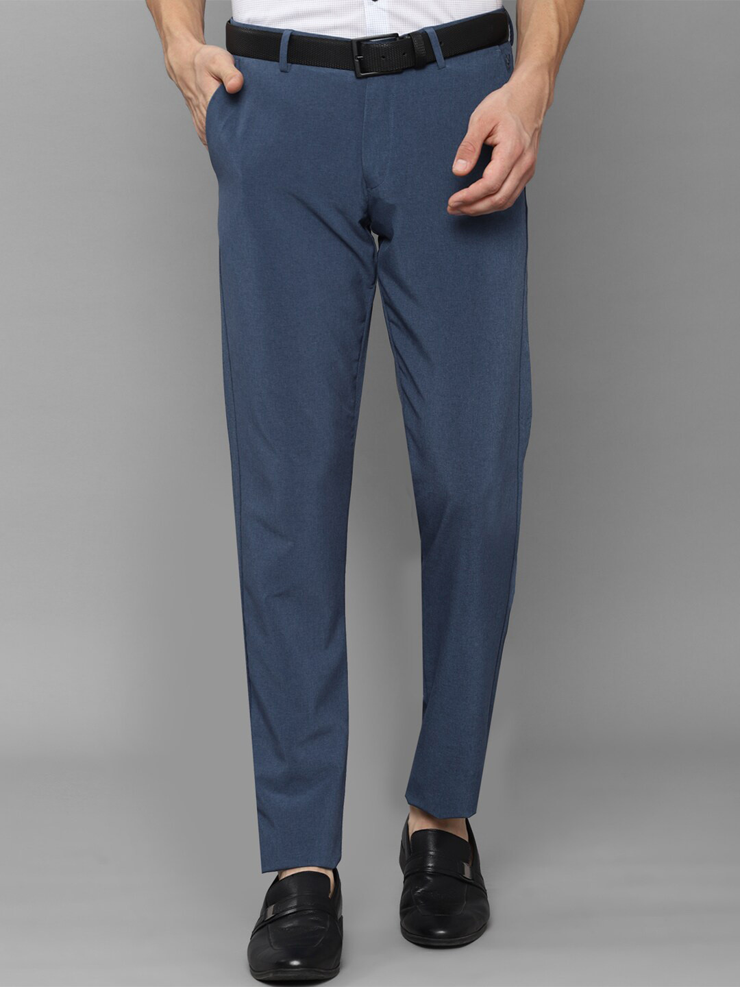 

Allen Solly Men Navy Blue Slim Fit Trousers