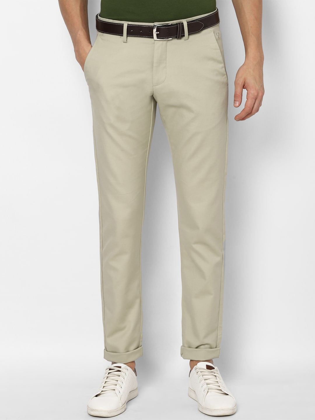 

Allen Solly Men Beige Slim Fit Trousers