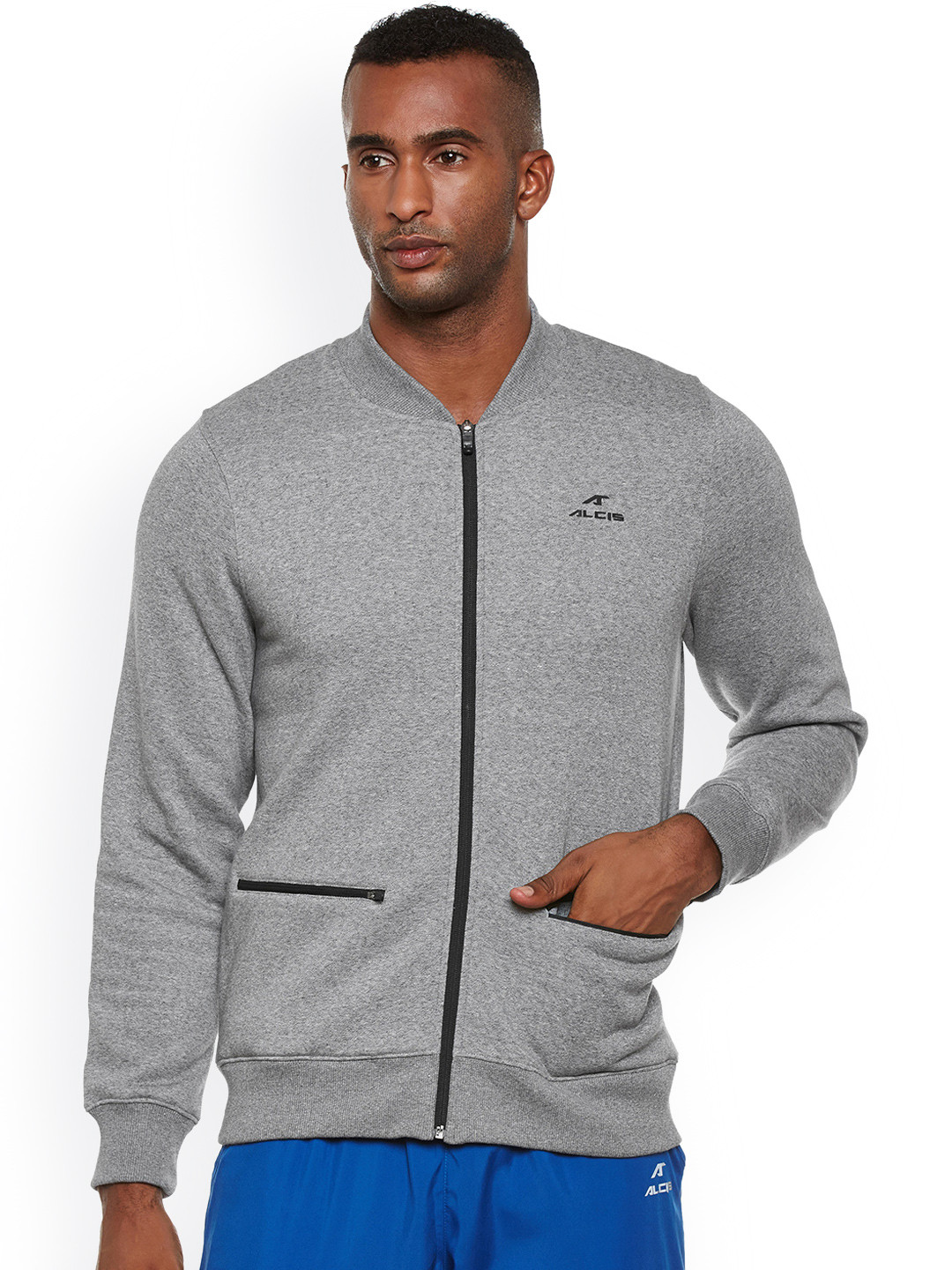 

Alcis Men Grey Solid Tailored Jacket