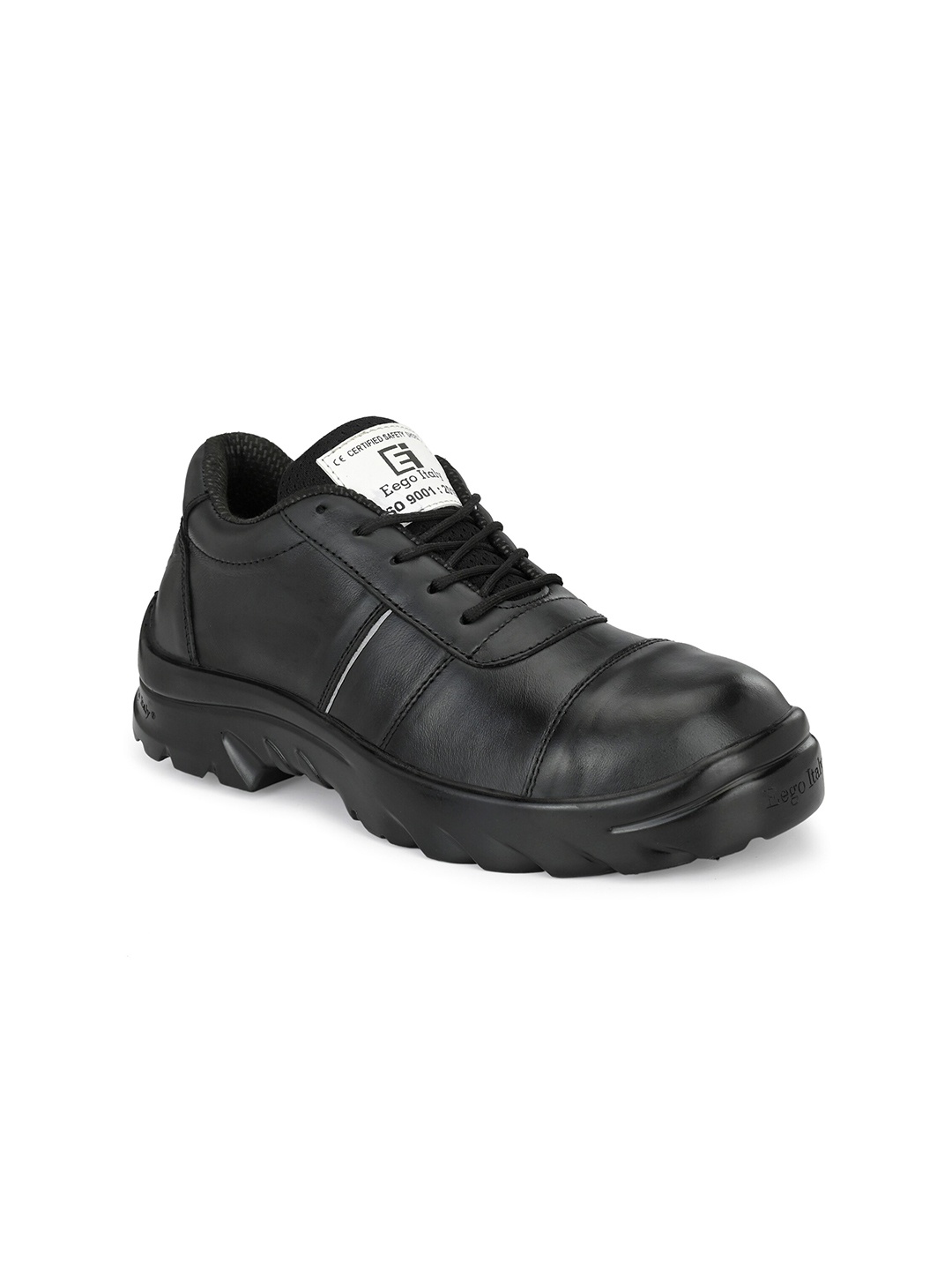 

Eego Italy Men Black Leather Trekking Shoes