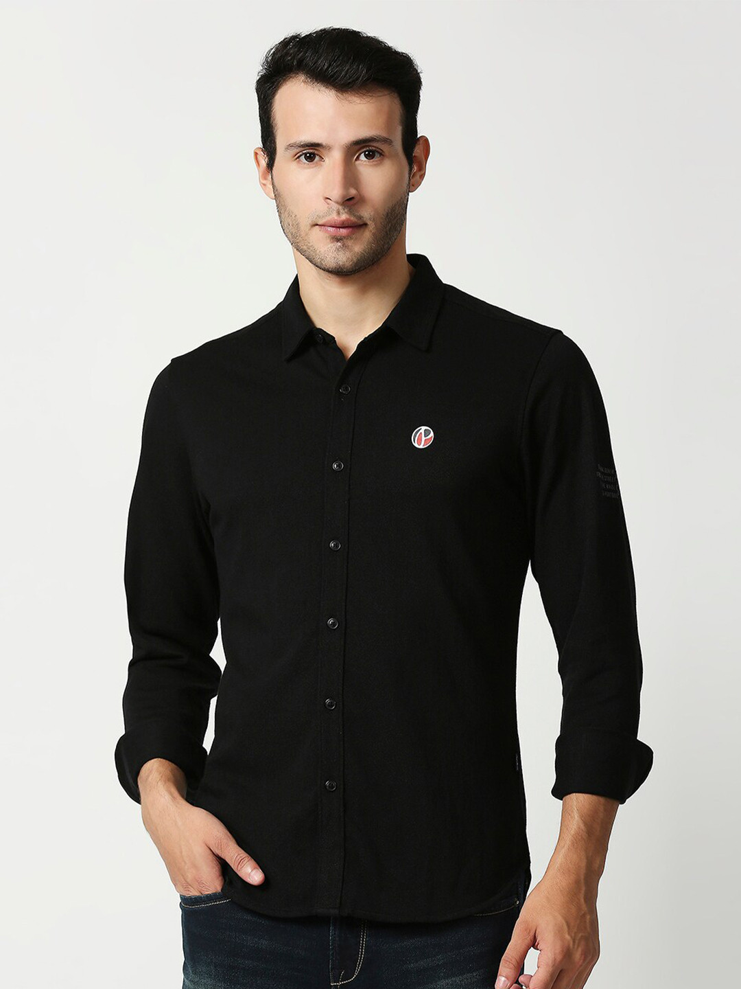 

Pepe Jeans Men Black Casual Cotton Shirt