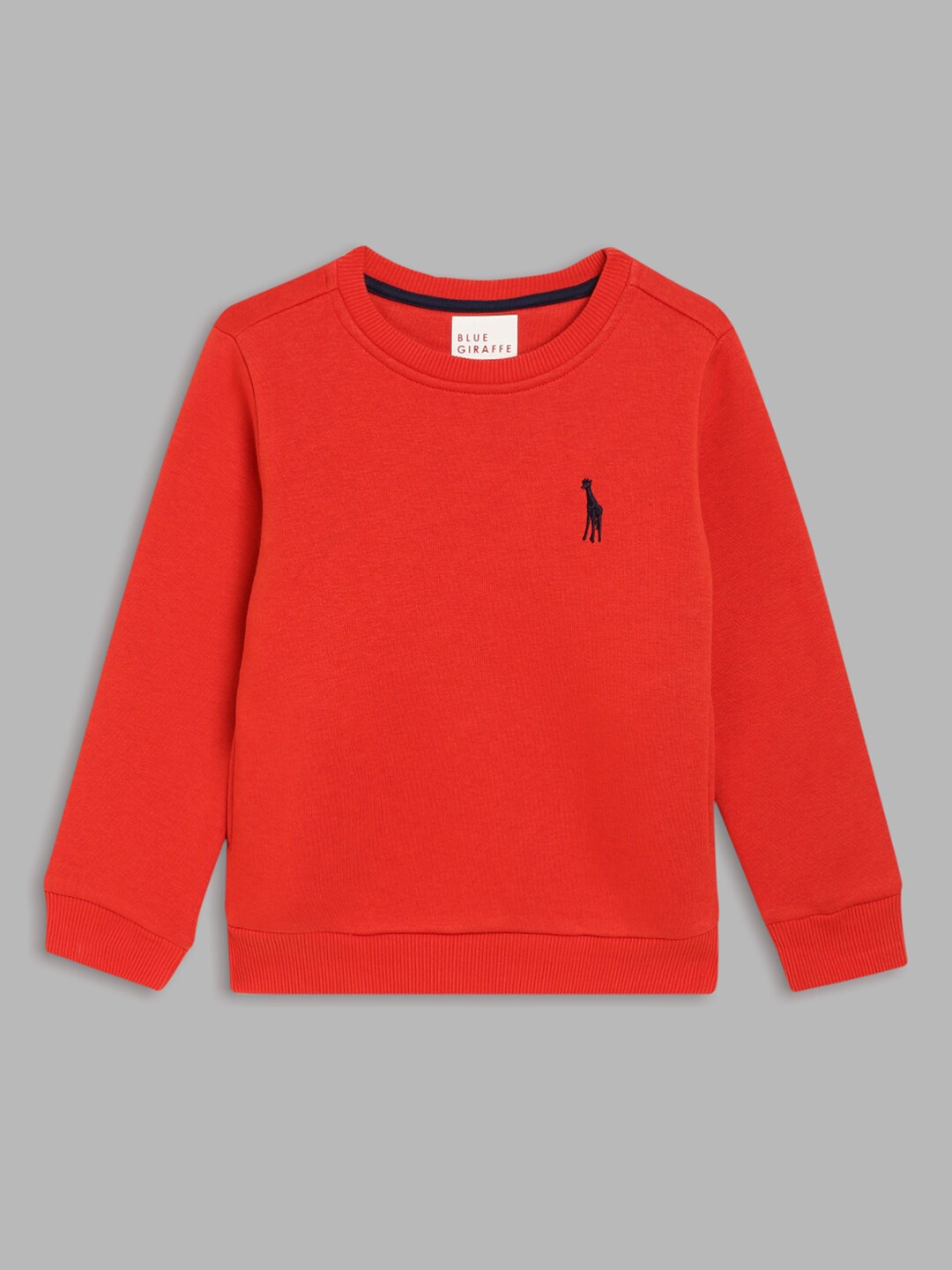 

Blue Giraffe Boys Red Cotton Sweatshirt