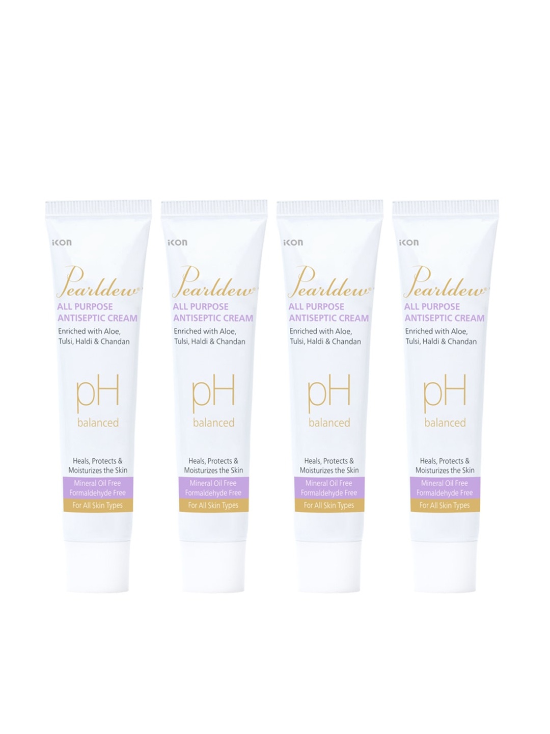 

Pearldew Set Of 4 All Purpose Cream With Aloe Vera, Almond Oil, White